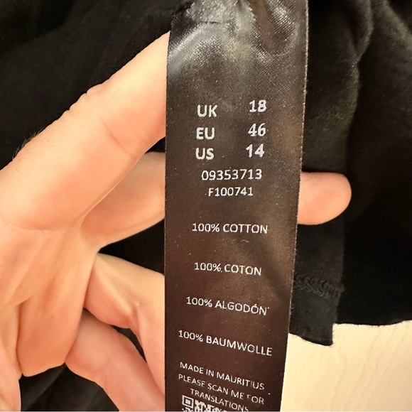 ASOS DESIGN Tall button through cupped mini dress in black sz 14 - Picture 9 of 9